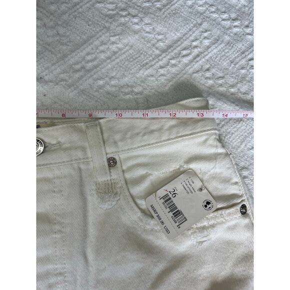Free People Women’s White Distressed Cut-Off Shorts, size 26, NWT - Picture 8 of 11